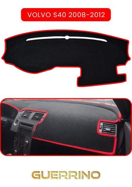 Volvo S40 (2008-2012)TORPİDO Koruma Halısı Kırmızı Kenar