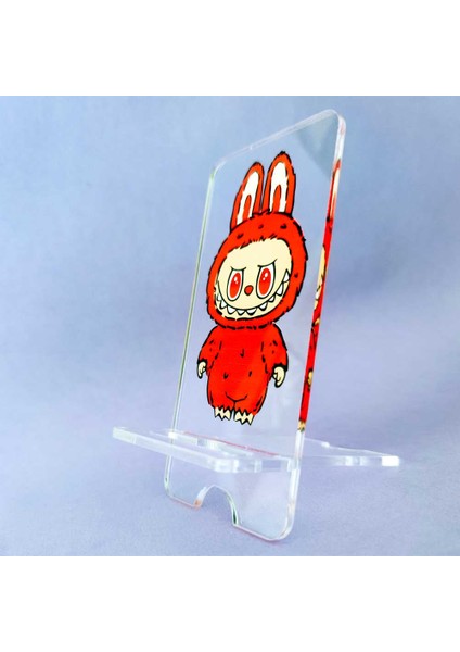 Labubu Baskılı Masa Üstü Telefon Standı 4mm Şeffaf Model-1 fiyatları