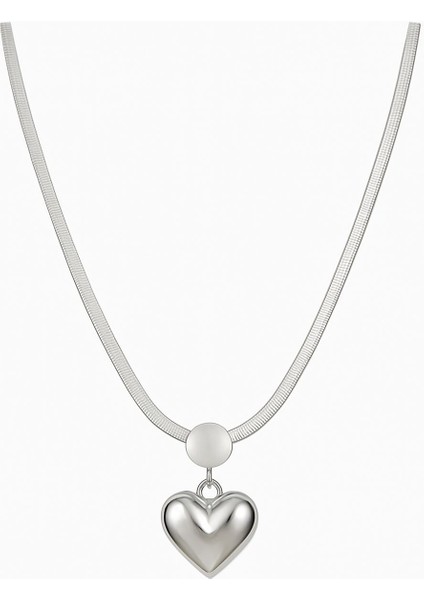 Italyan Ezme- Çelik Kalp Kolye