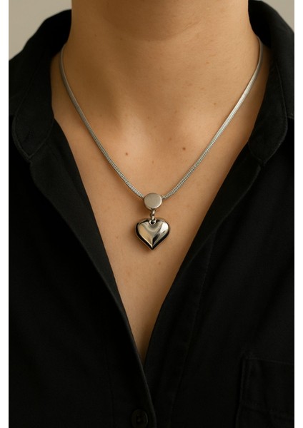 Italyan Ezme- Çelik Kalp Kolye fiyatları