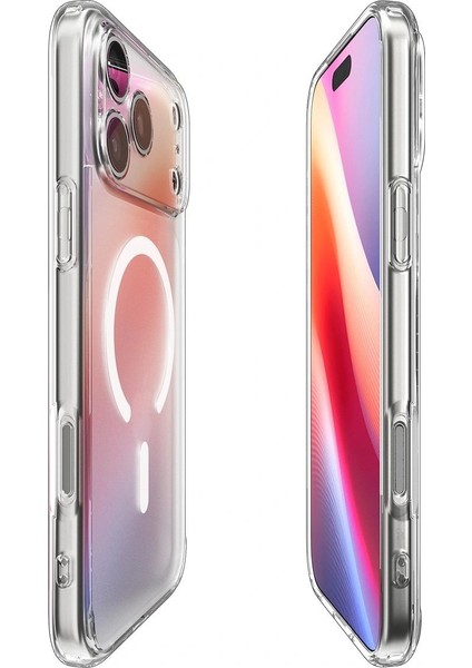 Apple iPhone 17 Pro Kılıf Sararmayan M-Safe Şarj Özellikli Şeffaf Kamera Çerçeveli Porto Kapak modelleri