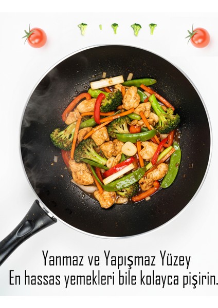 Granit Siyah Wok Tava | 26 cm | Yapışmaz Yüzey fiyatları