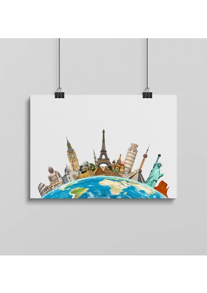 Çerçevesiz Poster Dünya Anıtları Dijital Baskı Poster, Ofis, Salon Dekorasyon fiyatları
