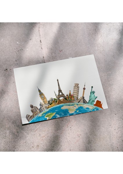 Çerçevesiz Poster Dünya Anıtları Dijital Baskı Poster, Ofis, Salon Dekorasyon indirimleri