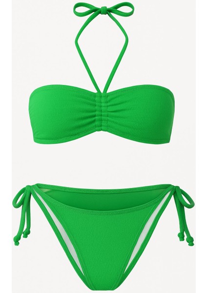 Straplez dokulu ipli bikini takım fırsatları