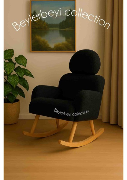 Sallanan Sandalye, Ayarlanabilir Başlıklı Sallanan, Tedy Kumaş , Tekli Koltuk, Berjer