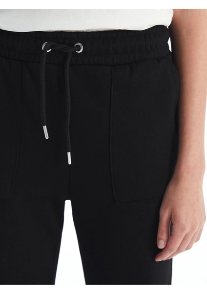 Lcw Vision Siyah Beli Lastikli Kadın Kalın Jogger Eşofman Altı fırsatları