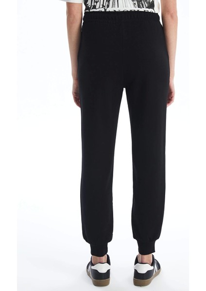 Lcw Vision Siyah Beli Lastikli Kadın Kalın Jogger Eşofman Altı indirimleri