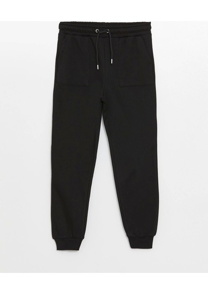 Lcw Vision Siyah Beli Lastikli Kadın Kalın Jogger Eşofman Altı