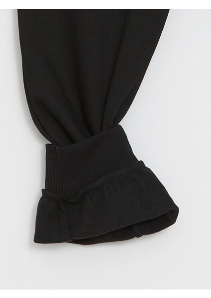 Lcw Vision Siyah Beli Lastikli Kadın Kalın Jogger Eşofman Altı