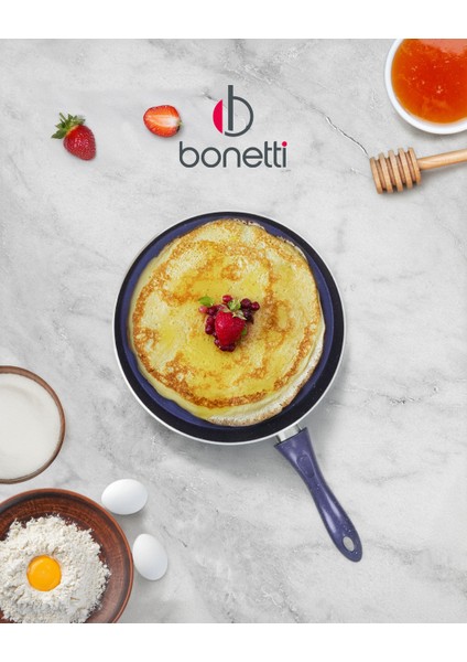 Granit Mor Krep Bazlama Gözleme Tavası 30 cm