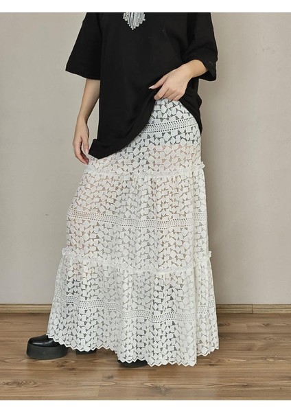 Fırfır Detaylı Katlı Etek