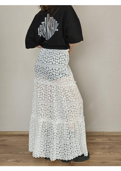 Fırfır Detaylı Katlı Etek