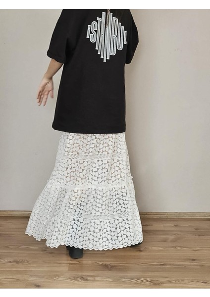 Fırfır Detaylı Katlı Etek