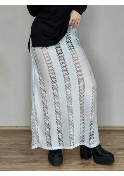 Retro Dantel Dar Maxi Etek