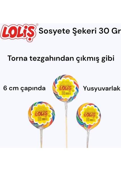 Sosyete Şekeri 30 gr (40'lı Kutu) | Renkli Çubuklu Lolipop Şeker–parti, Doğum Günü, Organizasyon fiyatları
