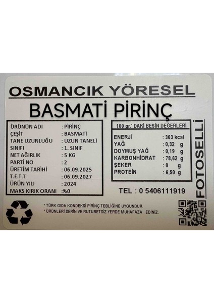 Basmati Pirinç fiyatları