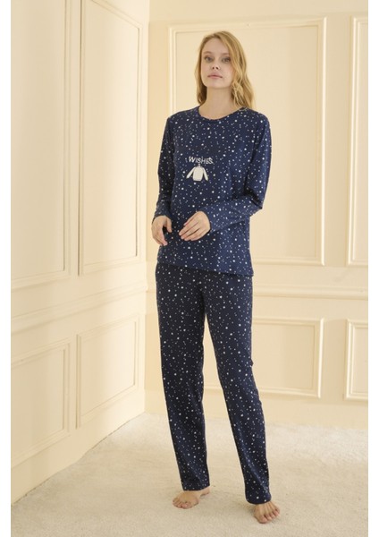 Kadın Pijama Takımı Uzun Kol Mevsimlik