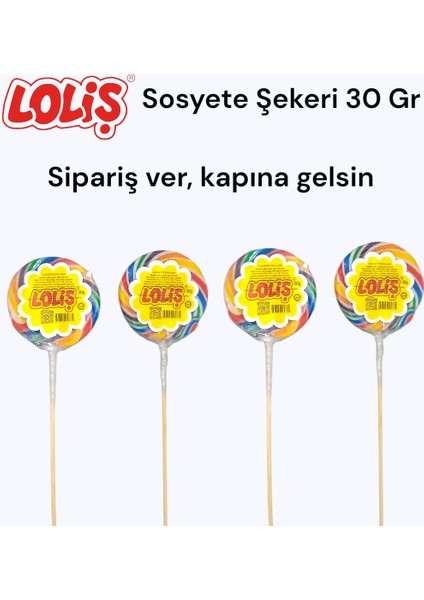 Sosyete Şekeri 30 gr (24'lü Kutu) | Renkli Çubuklu Lolipop Şeker–parti, Doğum Günü, Organizasyon fırsatları