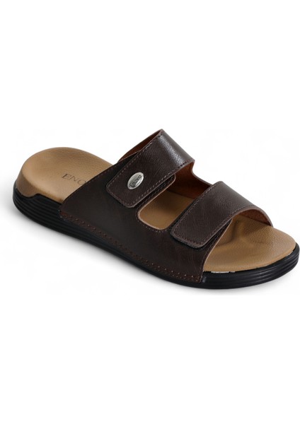 Her Gün Kullanıma Uygun Ortopedik Erkek Deri Terlik modelleri