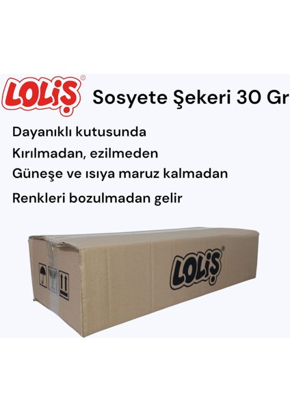 Sosyete Şekeri 30 gr (100'LÜ Kutu) | Renkli Çubuklu Lolipop Şeker–parti, Doğum Günü, Organizasyon fiyatları
