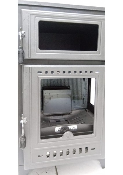 Pelet Sobası Yandan Camlı Model Dokum Soba Pelet Odun Komur Sobası