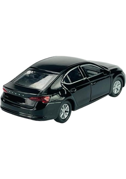 Oyuncak Metal Model Araba 1/36 Çek Bırak Siyah Octavia modelleri