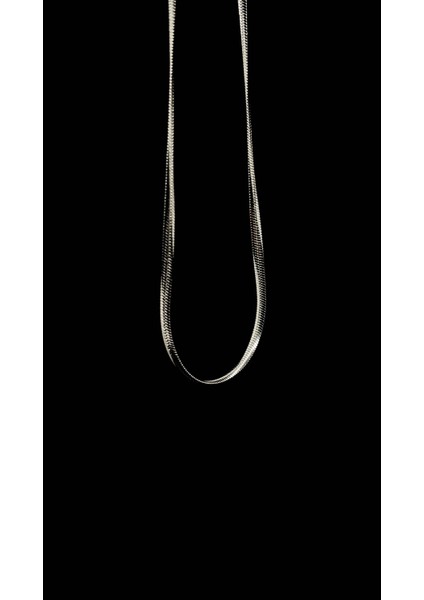 Yassi Italyan Model Snake Yilan Kolye 316 L Çelik Erkek Zincir 60CM fiyatları