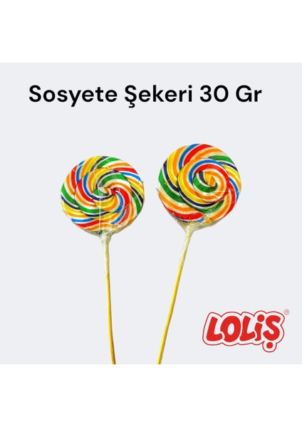 Sosyete Şekeri 30 gr (48'li Kutu) | Renkli Çubuklu Lolipop Şeker–parti, Doğum Günü, Organizasyon