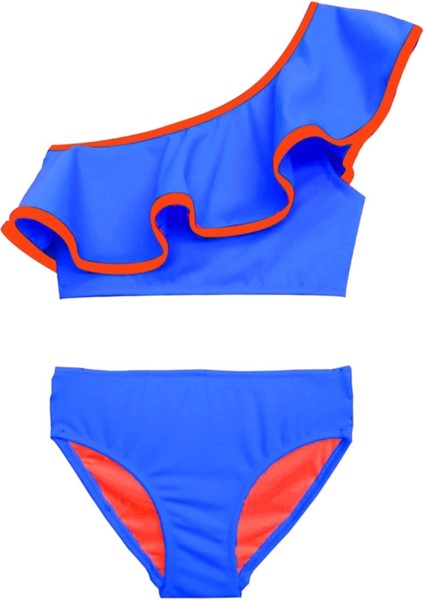 Saks Turuncu Biyeli Kız Çocuk Bikini Takım DB200621BT modelleri