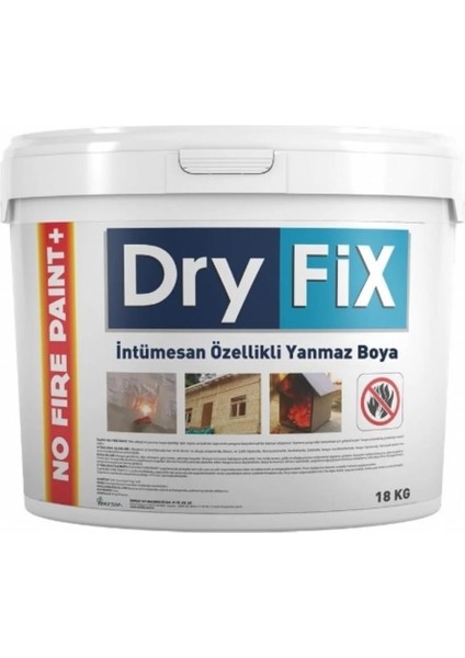 No Fire Paint Plus 120 Dk Yangına Dayanıklı Boya 18 kg Ral 7040 Koyu Gri