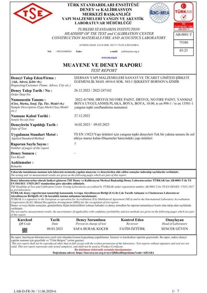 No Fire Paint Plus 120 Dk Yangına Dayanıklı Boya 18 kg Ral 7040 Koyu Gri fiyatları