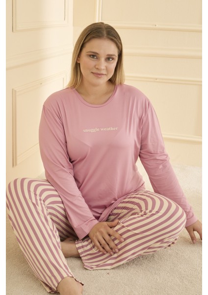 Kadın Pijama Takımı Uzun Kol Mevsimlik