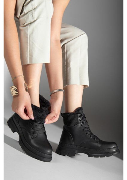 Mia Kürklü Deri Bot