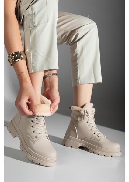 Mia Kürklü Deri Bot