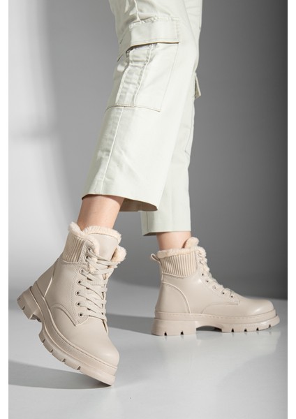 Mia Kürklü Deri Bot