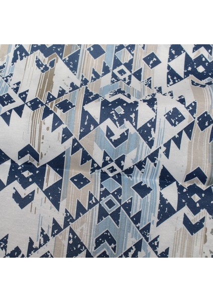 Pamuklu Nevresimlik Kumaş 100*240 cm Geometrik Desenli Metrelik Çarşaf Yastık Ev Tekstil Kumaşı