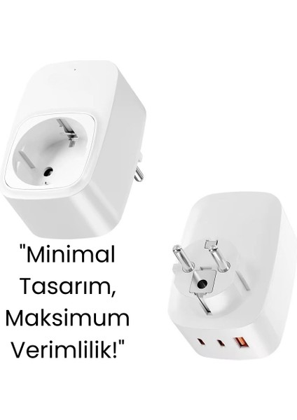 1-Usb 2 Type-C Çıkışlı Duvar Tipi Priz Adaptörü – Hızlı Şarj Destekli, Kompakt ve Güvenli Tasarım, Ev ve Ofis Kullanımı Için modelleri