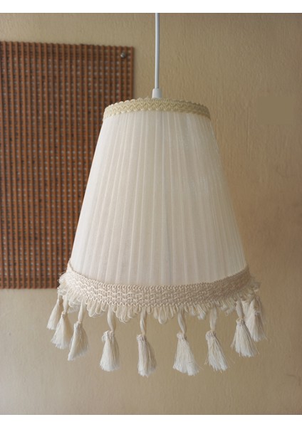 Krem Organze Avize M-122 Yatak Odası Çocuk Odası Genç ve Bebek Odası Avize Aydınlatma Sarkıt modelleri