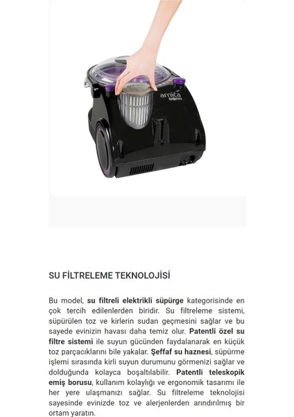 Su Filtreli Toz ve Alerjenleri Etkin Yüksek Performanslı Emiş Gücü Bora Süpürge 2400W+LAVANTA Yağı,3yıl Garanti