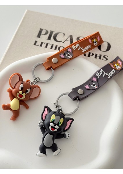 2'li Tom & Jerry Anahtarlık ve Çanta Aksesuarı 3D