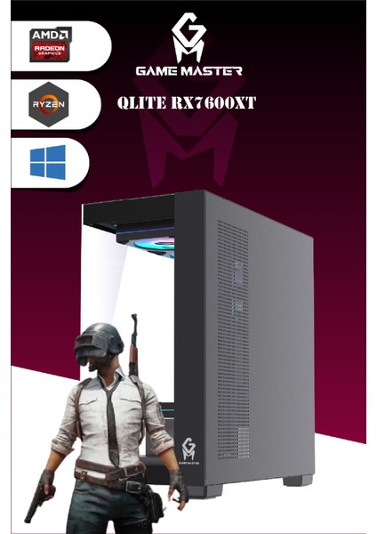 Qlite RX7600XT R5 5600 Cpu 16GB Ram 512GB M.2 RX7600TX 8GB 10X Argb Fan Sıvı Soğutuculu Gaming Pc fırsatları