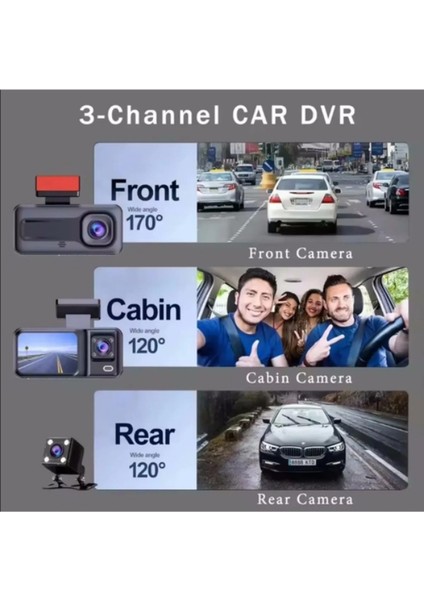 30 FPS Full HD Araç Kamerası | 1080P Ön + 720P Arka Kamera, Wi-Fi, Gece Görüş, 170° Geniş Açı – 2 Yıl Garantili modelleri