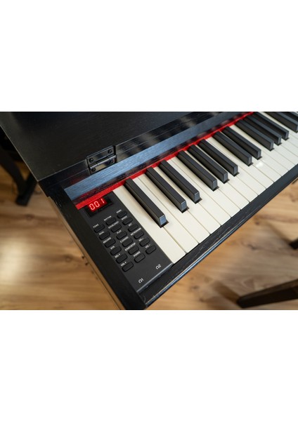 Sdp-70 Bk 88 Tuşlu Dijital Konsol Piyano | Duvar Tipi (Gül Ağacı)