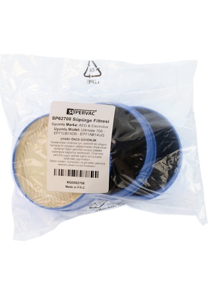 Electrolux EP71UB14DB, EP71AB14UG ile Uyumlu Filtre Seti modelleri