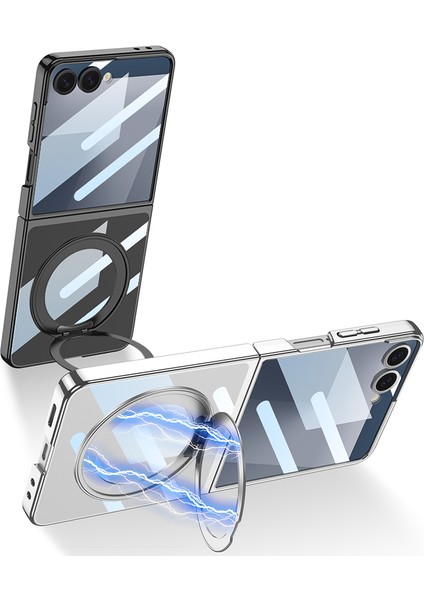 Galaxy Z Flip 7 M-Safe Şarj Özellikli Zore Kıpta Kpt-02 Standlı Kapak - Siyah fırsatları
