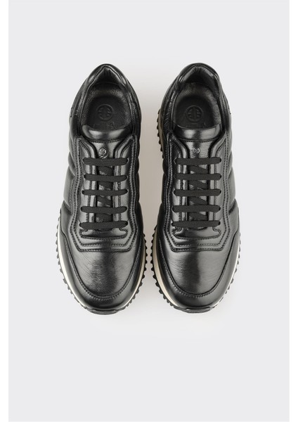 Siyah Deri Erkek Spor Ayakkabı fırsatları