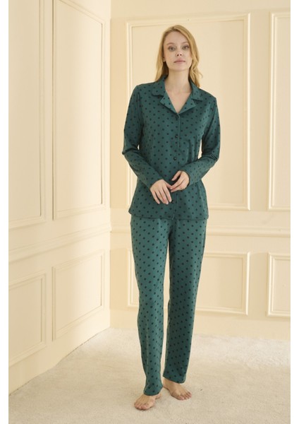 Kadın Pijama Takımı Uzun Kol Önden Düğmeli fiyatları