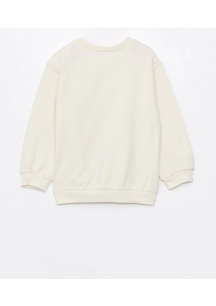 Lcw Kids Ekru Bisiklet Yaka Uzun Kollu Kız Bebek Sweatshirt ve Eşofman Alt 2'li Takım modelleri