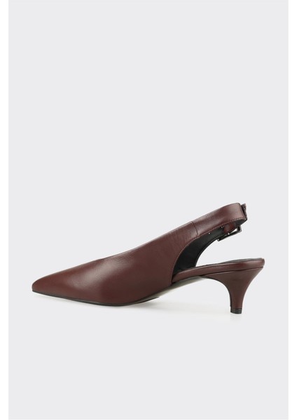 Bordo Deri Kadın Ayakkabı modelleri